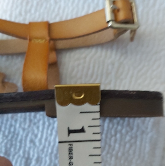 ALDO sandals leather brown mustard strappy - Picture 8 of 10